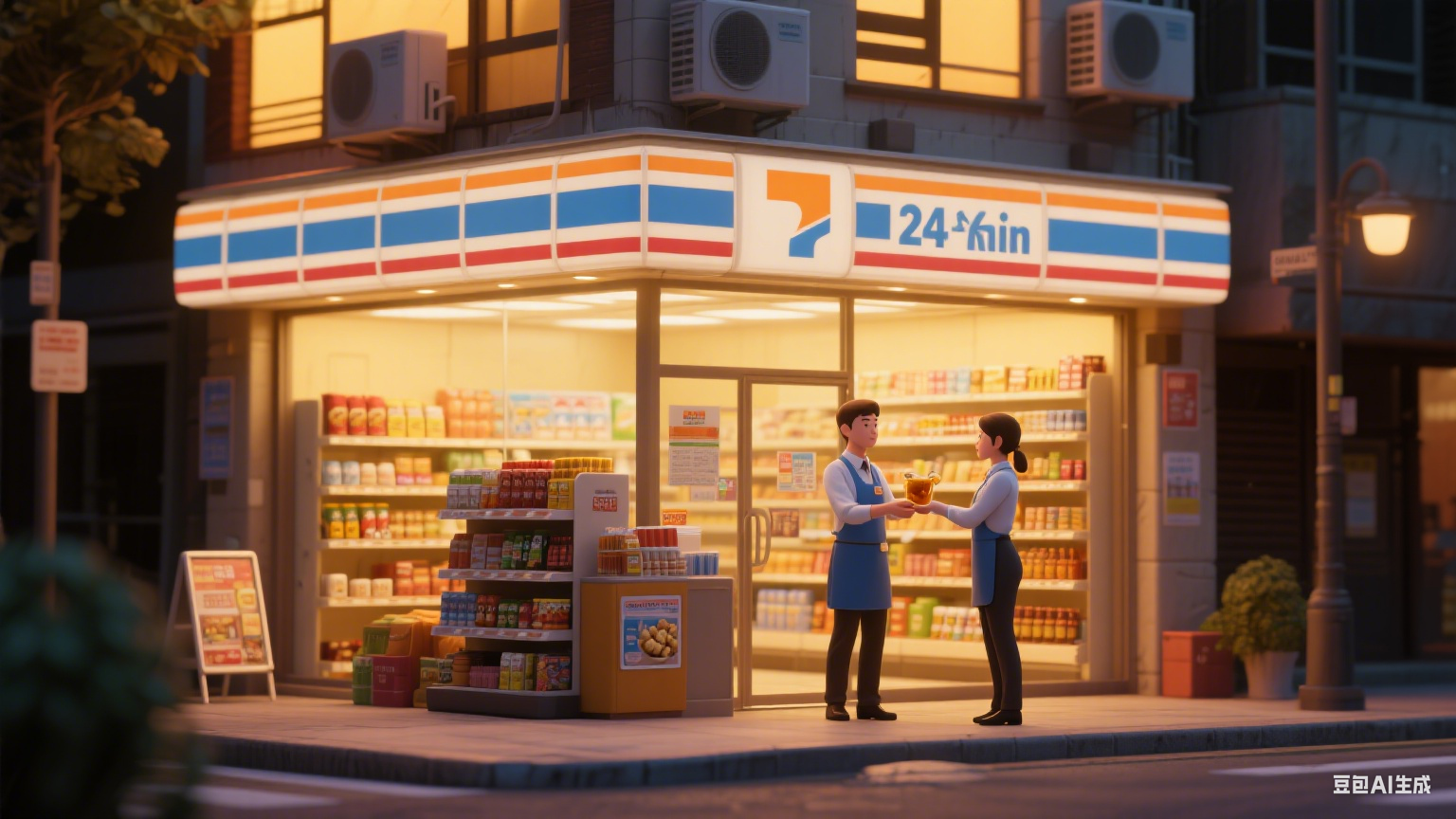 城市夜归人的温暖角落