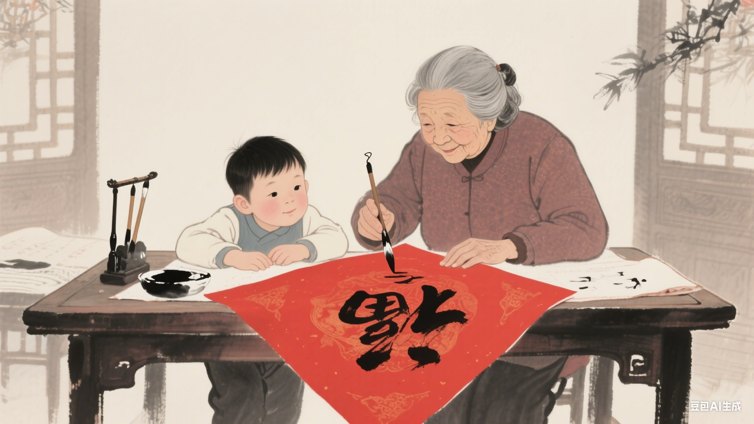 墨痕成对，心事成双