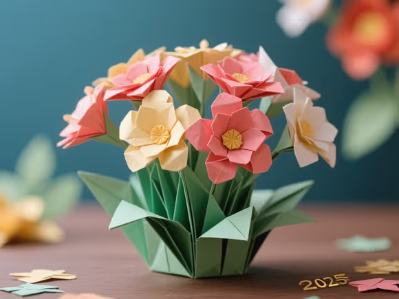 立体花朵手工折纸