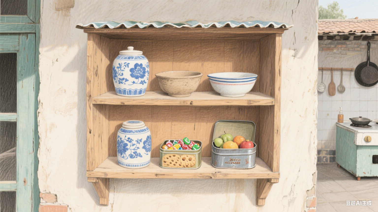 木架上的旧时光：那些藏在置物架里的岁月痕迹