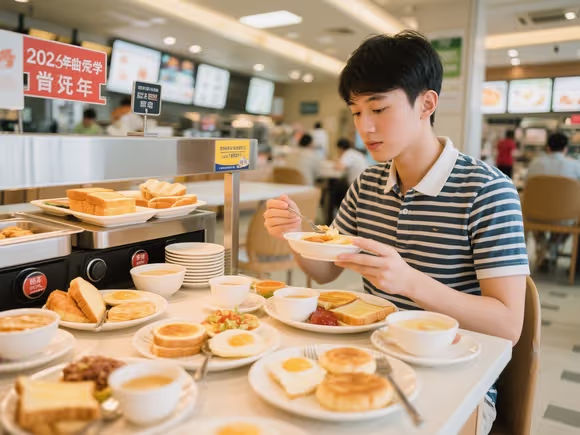 自助早饭留学生怎么吃