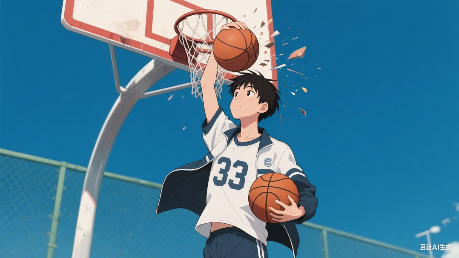 篮球架下的时光