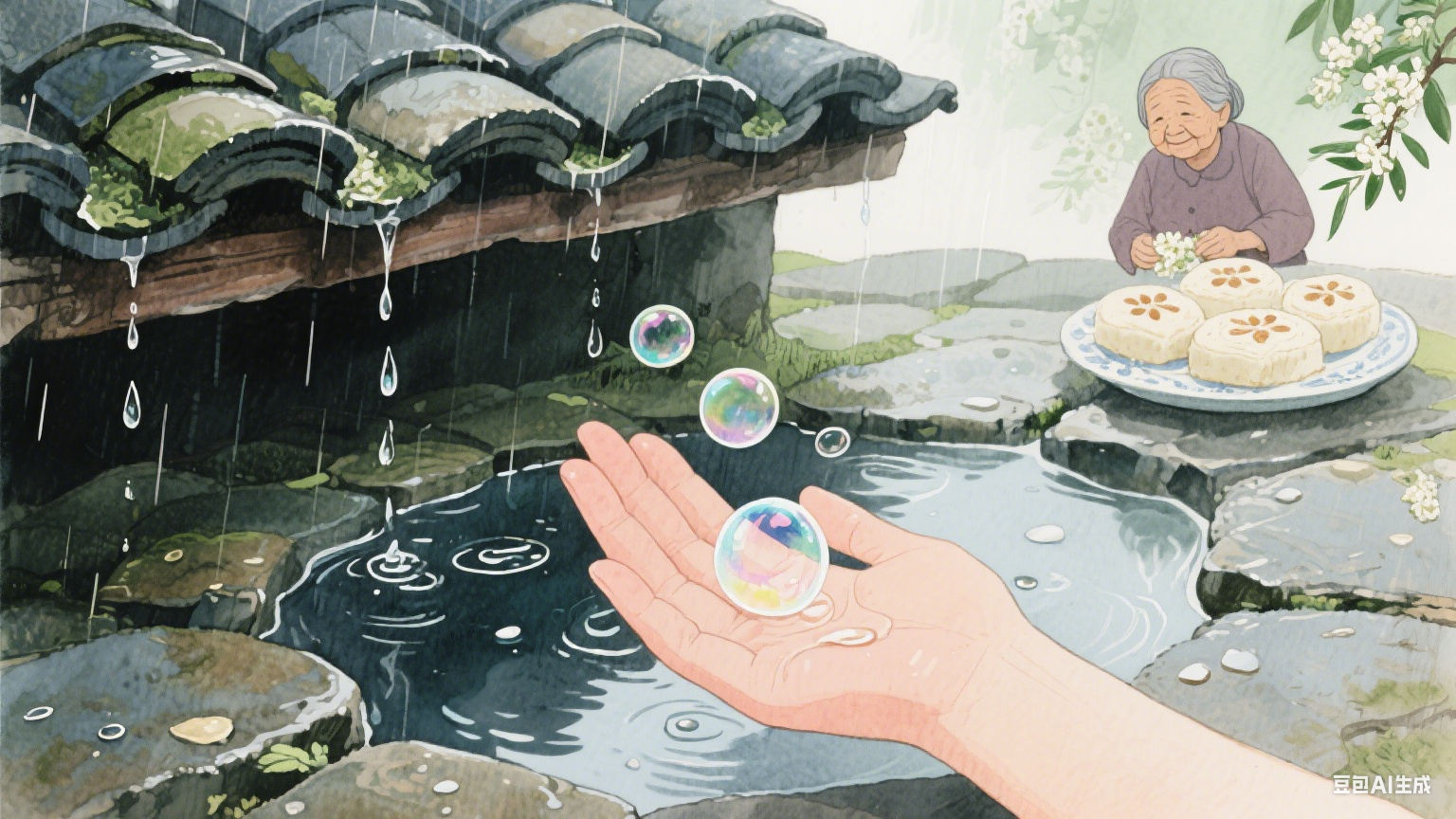 雨泡：雨地里的透明童话