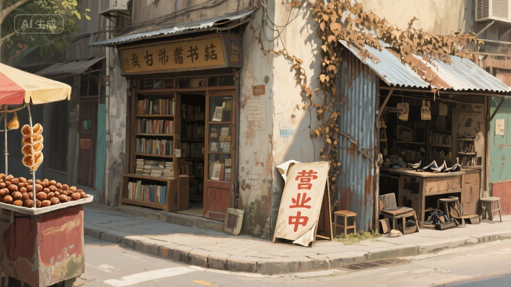 街角旧书店：时光褶皱里的文字秘境