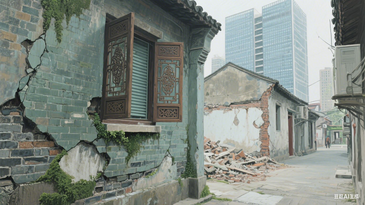 钢骨间的低语：城市褶皱里的时光碎片