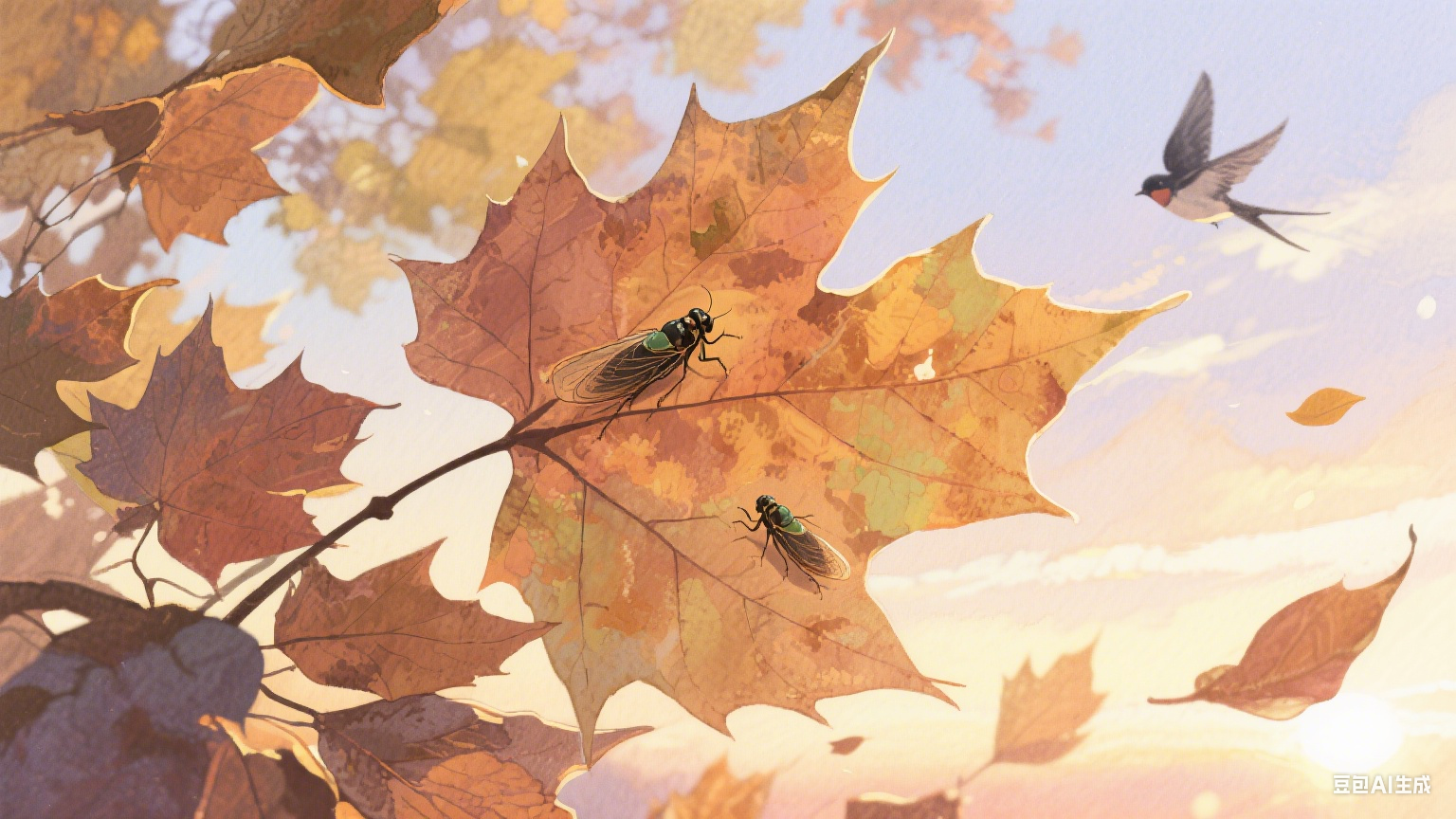 梧桐叶上的时光信笺