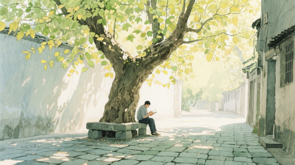 梧桐叶上的时光褶皱