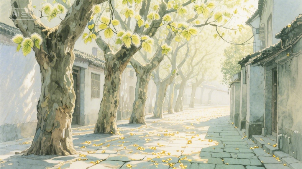 梧桐叶上的时光信笺