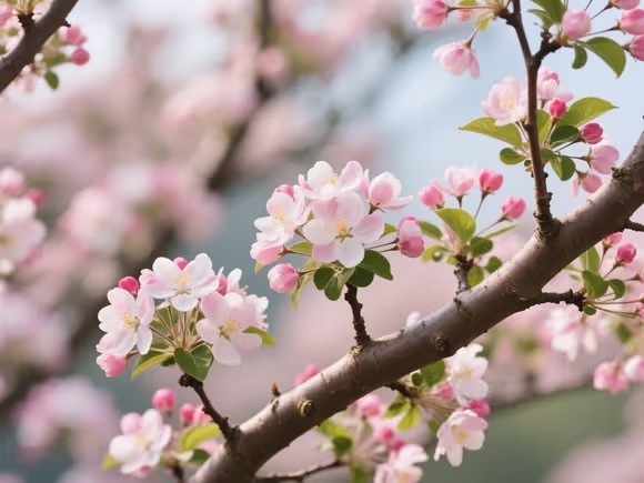 海棠树开花什么样