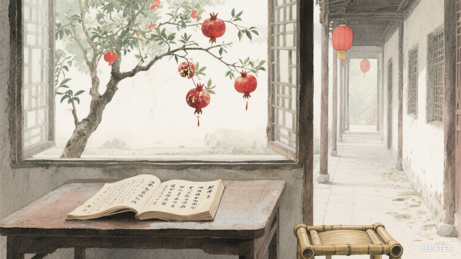 竹影叩窗时，时光折进青瓷里