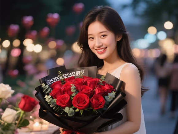 七夕送女友玫瑰花