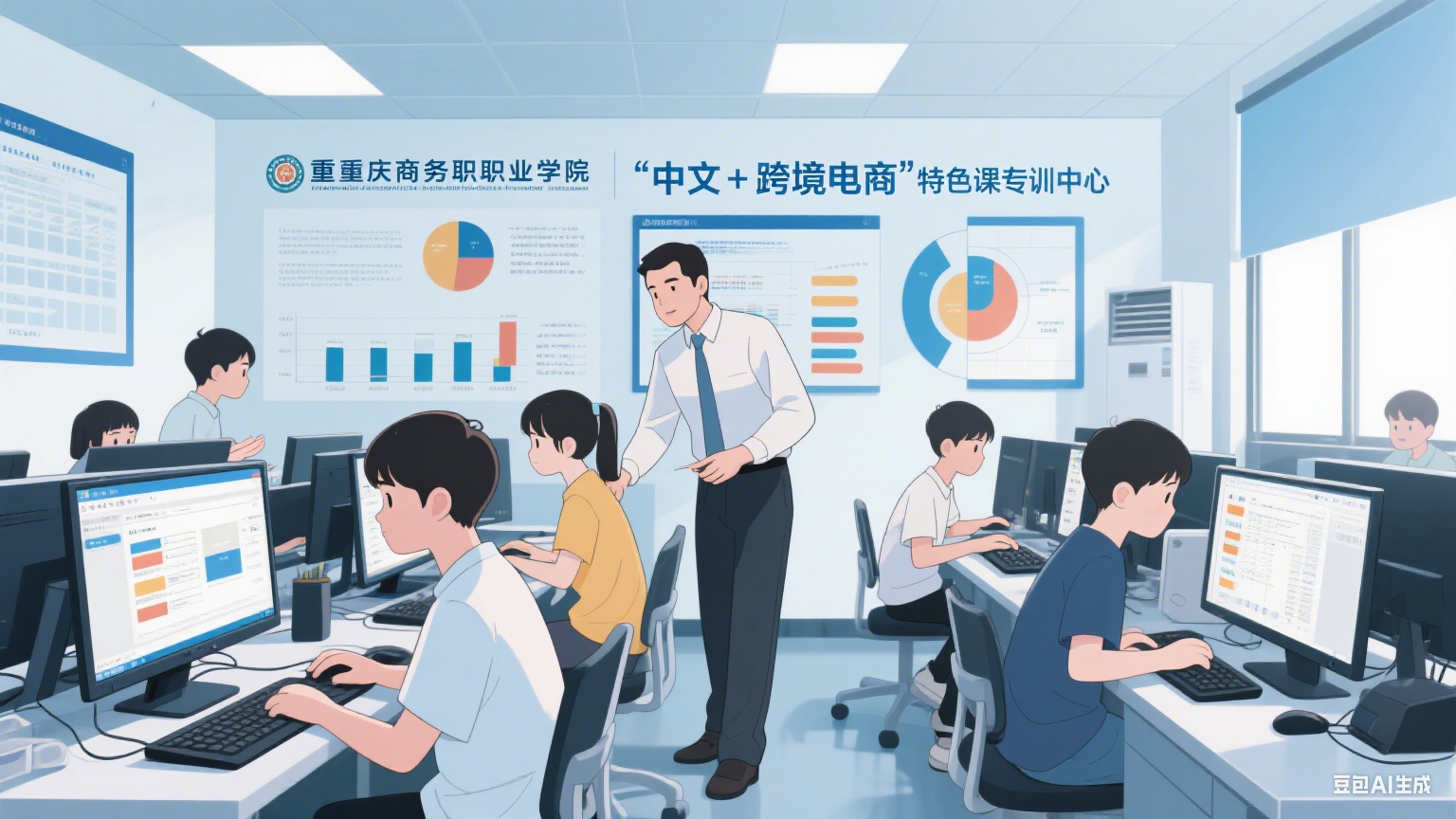 重庆商务职院开 “中文 + 跨境电商” 课堂 学生双语能力助企拓市场