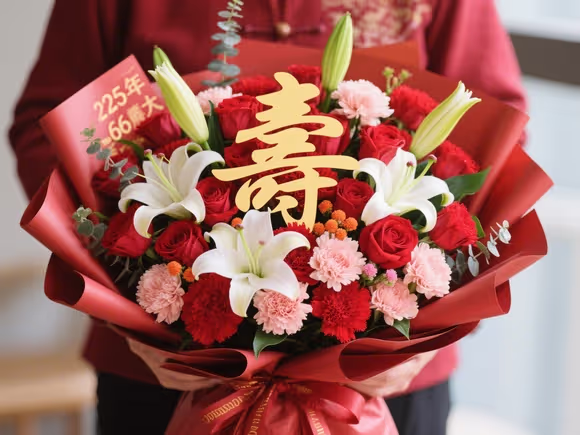 66大寿送什么花