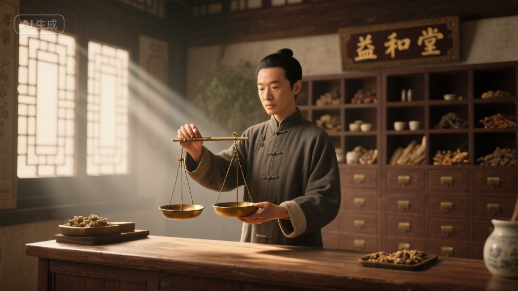 老药铺里的铜秤